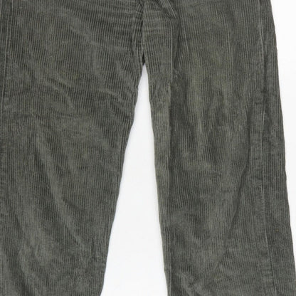 Motel Women’s Green XS High Rise Straight Corduroy Trousers