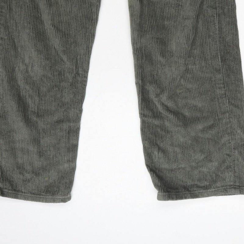 Motel Women’s Green XS High Rise Straight Corduroy Trousers