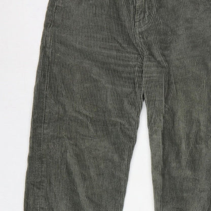 Motel Women’s Green XS High Rise Straight Corduroy Trousers