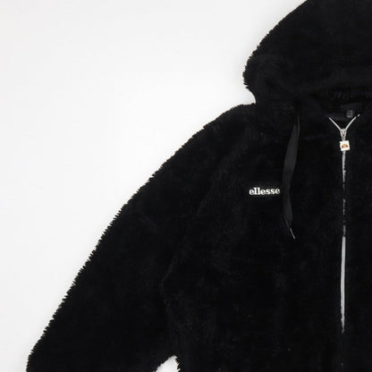 Ellesse Women’s Black UK 10 Giovanna Hooded Faux Fur Fleece Jacket