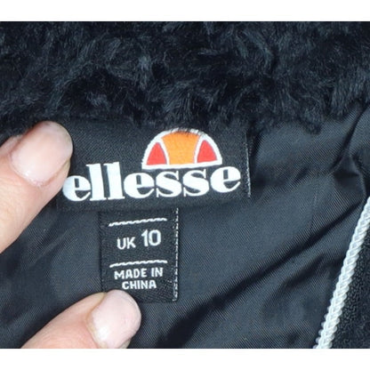 Ellesse Women’s Black UK 10 Giovanna Hooded Faux Fur Fleece Jacket