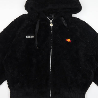 Ellesse Women’s Black UK 10 Giovanna Hooded Faux Fur Fleece Jacket