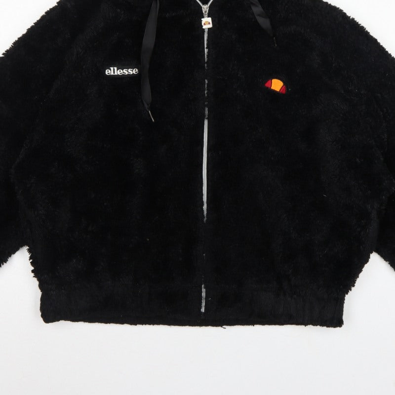 Ellesse Women’s Black UK 10 Giovanna Hooded Faux Fur Fleece Jacket