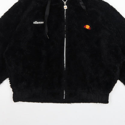 Ellesse Women’s Black UK 10 Giovanna Hooded Faux Fur Fleece Jacket
