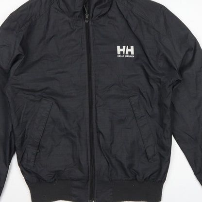 Helly Hansen Men's Black S Bomber Jacket Full Zip Logo Pockets