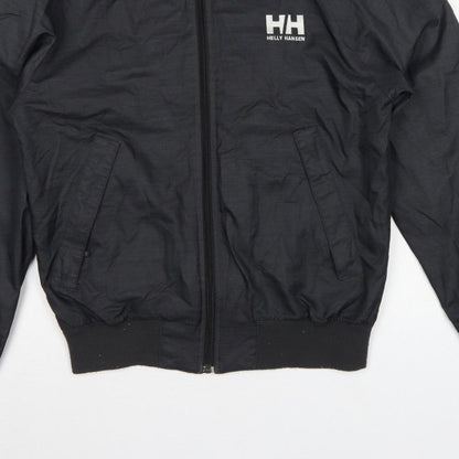 Helly Hansen Men's Black S Bomber Jacket Full Zip Logo Pockets