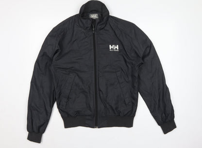 Helly Hansen Men's Black S Bomber Jacket Full Zip Logo Pockets