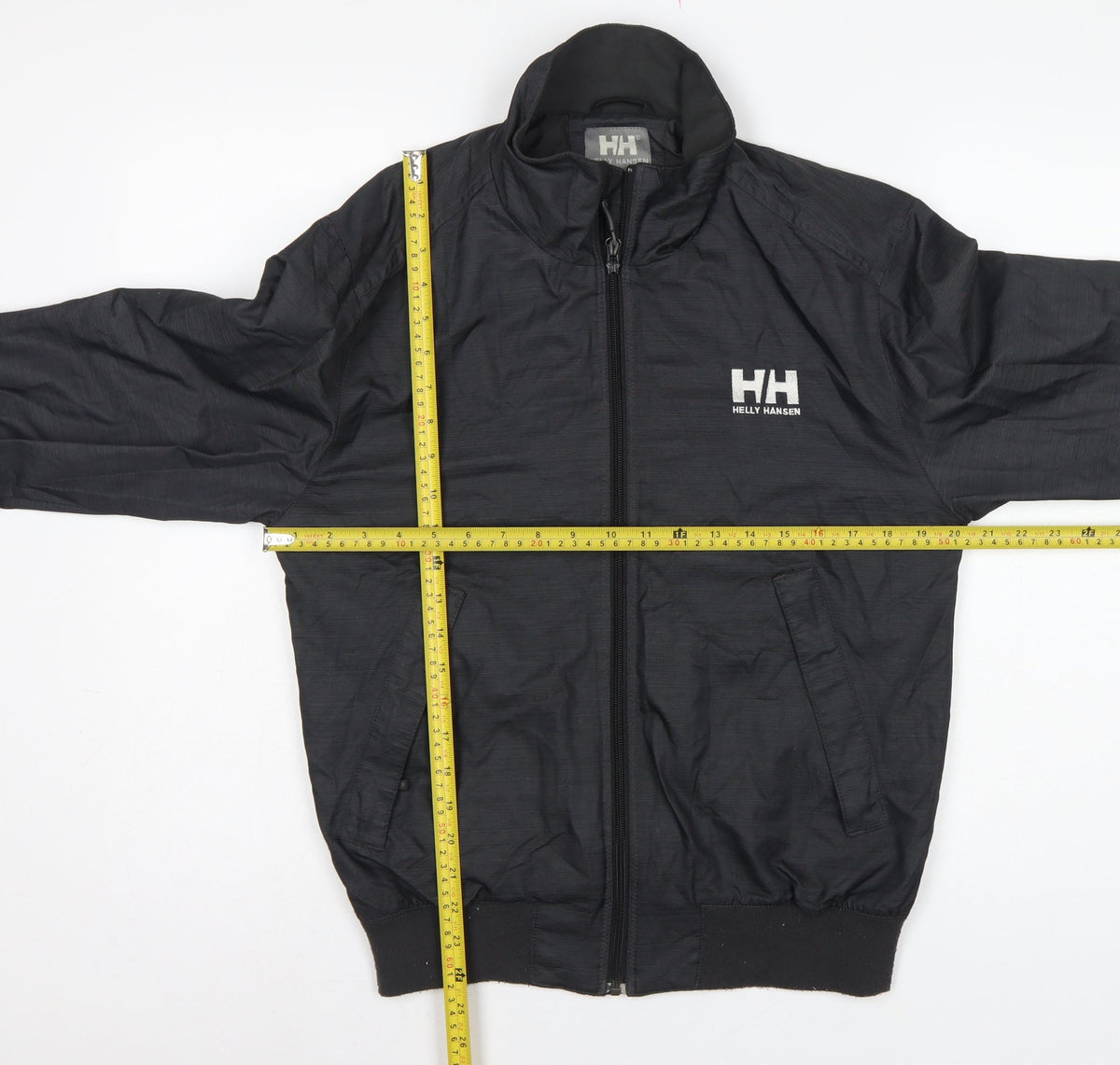 Helly Hansen Men's Black S Bomber Jacket Full Zip Logo Pockets