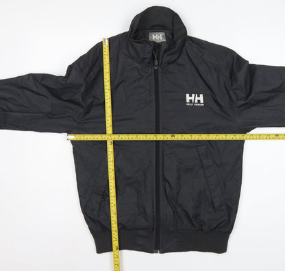 Helly Hansen Men's Black S Bomber Jacket Full Zip Logo Pockets