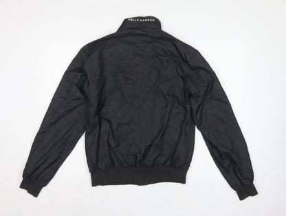 Helly Hansen Men's Black S Bomber Jacket Full Zip Logo Pockets