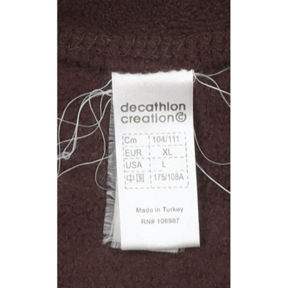Quechua Women’s Brown XL 1/4 Zip Fleece Pullover Sweatshirt