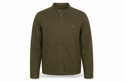 T-Base Men's Green Small Cotton Stretch Basic Zip Jacket Lined
