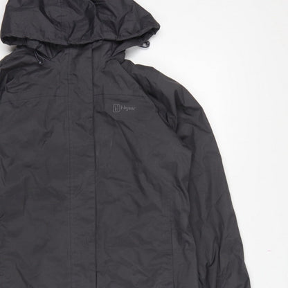 Higear Women’s Black Size 10 Hooded Rain Jacket Lightweight Outdoor