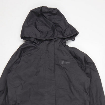 Higear Women’s Black Size 10 Hooded Rain Jacket Lightweight Outdoor