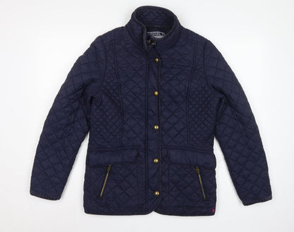 Joules Women’s Blue UK 14 Quilted Padded Mid-Length Jacket
