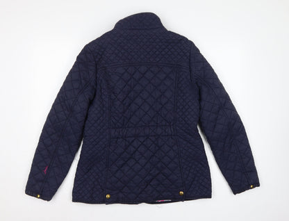 Joules Women’s Blue UK 14 Quilted Padded Mid-Length Jacket