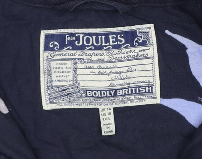 Joules Women’s Blue UK 14 Quilted Padded Mid-Length Jacket