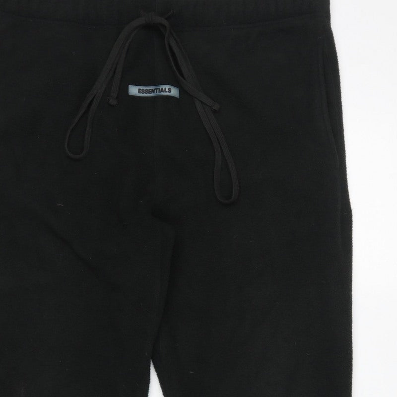 Fear of God Essentials Men’s Black L Fleece Jogger Trousers Logo