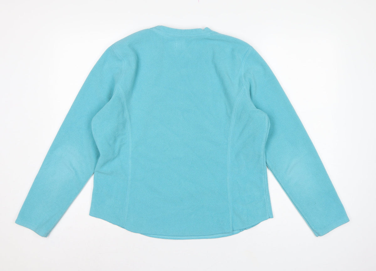 Gap Women’s Blue L Fleece Pullover Sweatshirt Raglan Sleeve