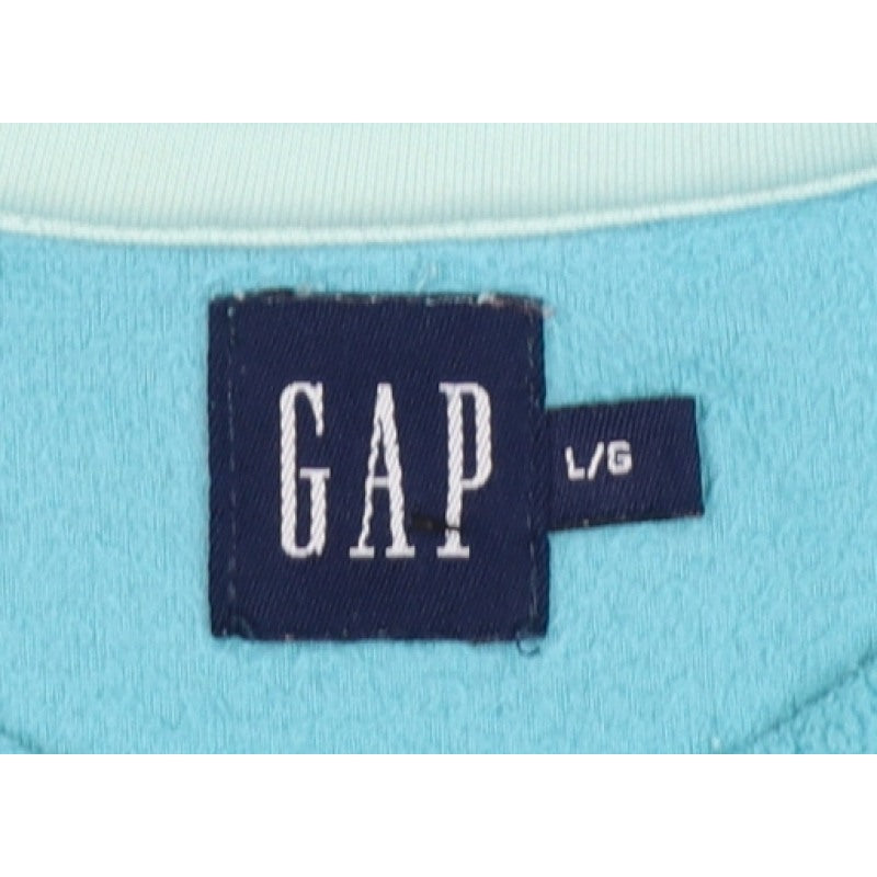Gap Women’s Blue L Fleece Pullover Sweatshirt Raglan Sleeve