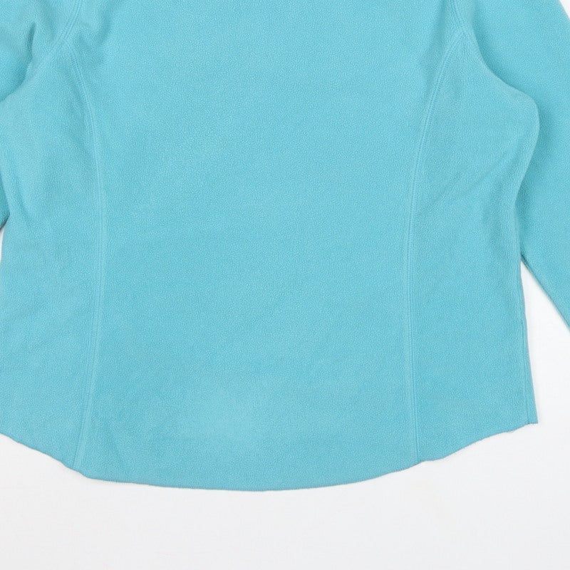 Gap Women’s Blue L Fleece Pullover Sweatshirt Raglan Sleeve