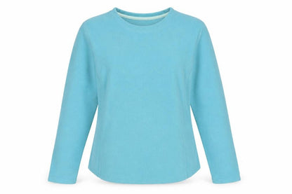 Gap Women’s Blue L Fleece Pullover Sweatshirt Raglan Sleeve