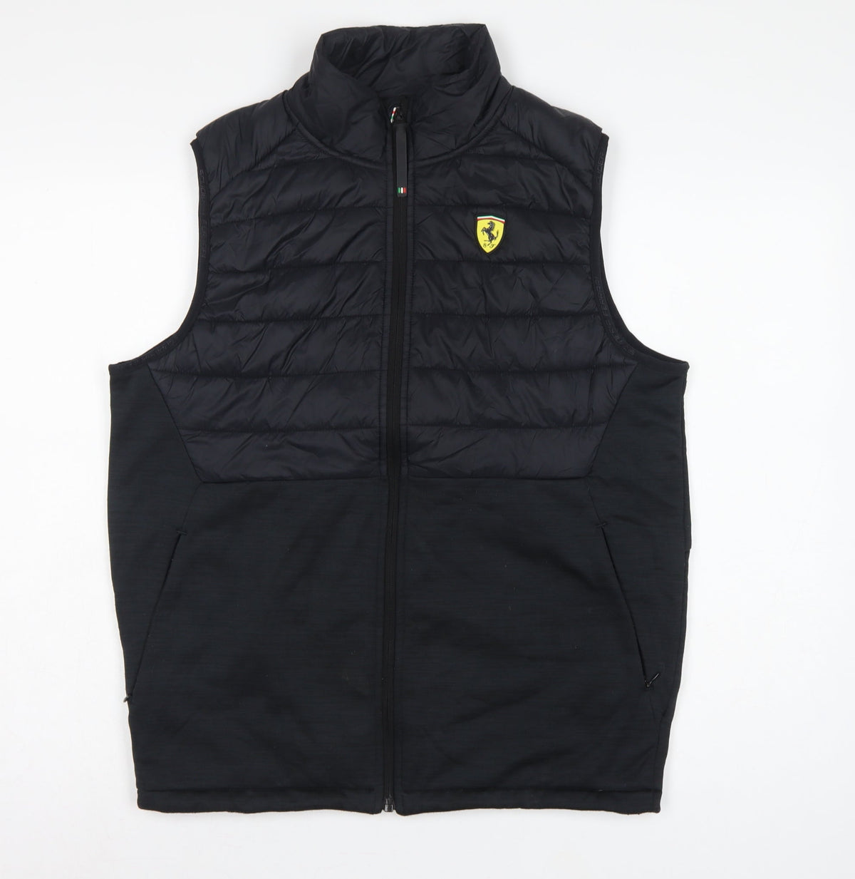 Scuderia Ferrari Men’s Black M Padded Puffer Racing Gilet Waistcoat