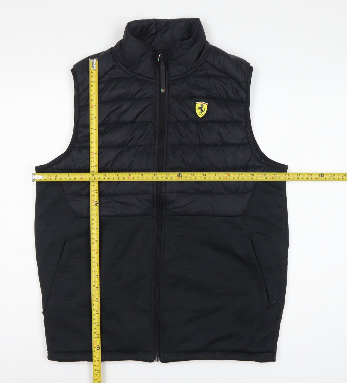 Scuderia Ferrari Men’s Black M Padded Puffer Racing Gilet Waistcoat