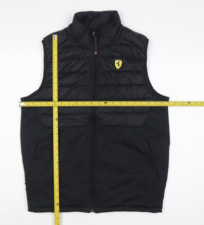 Scuderia Ferrari Men’s Black M Padded Puffer Racing Gilet Waistcoat