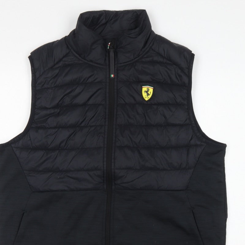 Scuderia Ferrari Men’s Black M Padded Puffer Racing Gilet Waistcoat