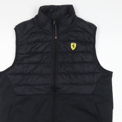 Scuderia Ferrari Men’s Black M Padded Puffer Racing Gilet Waistcoat