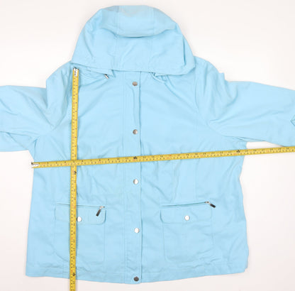 Marks & Spencer Women's Blue UK 22 Hooded Rain Coat Jacket