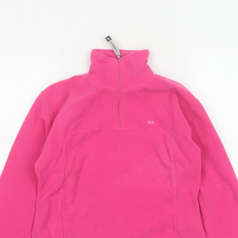 Additional view of Trespass girls’ pink 9-10 years fleece 1/4 zip pullover sweatshirt