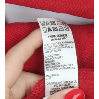 Marks and Spencer Women Red UK 14 Goodmove Pullover Sweatshirt Pockets