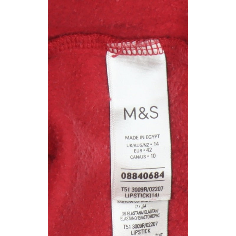 Marks and Spencer Women Red UK 14 Goodmove Pullover Sweatshirt Pockets
