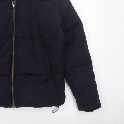 ASOS Men’s Black M Puffer Jacket Quilted Insulated Full Zip