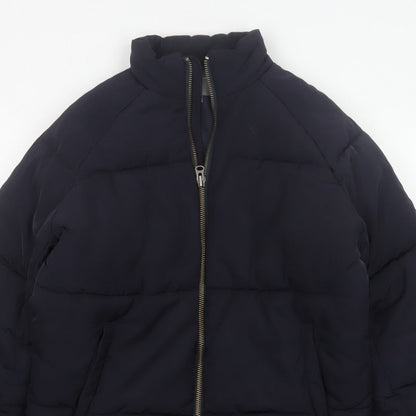 ASOS Men’s Black M Puffer Jacket Quilted Insulated Full Zip