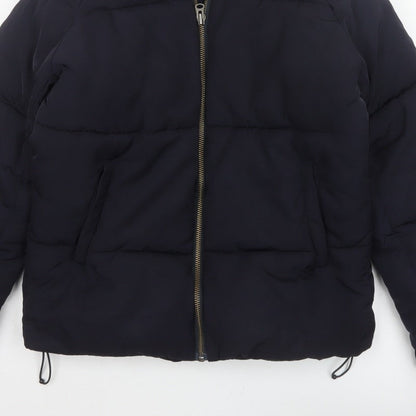 ASOS Men’s Black M Puffer Jacket Quilted Insulated Full Zip