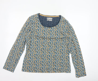 Seasalt Women’s Blue Floral Jersey Long Sleeve T-Shirt UK 16