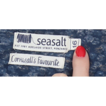 Seasalt Women’s Blue Floral Jersey Long Sleeve T-Shirt UK 16