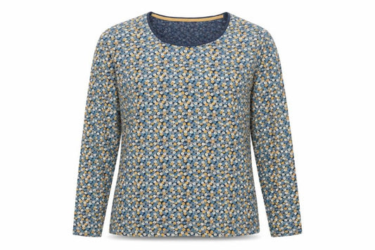 Seasalt Women’s Blue Floral Jersey Long Sleeve T-Shirt UK 16