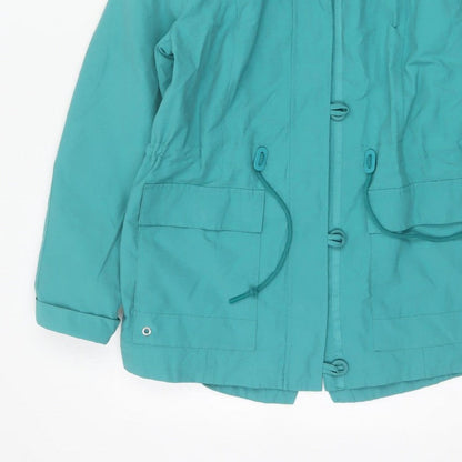 Marks and Spencer Women Green UK 10 Hooded Parka Jacket
