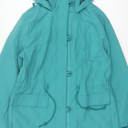 Marks and Spencer Women Green UK 10 Hooded Parka Jacket