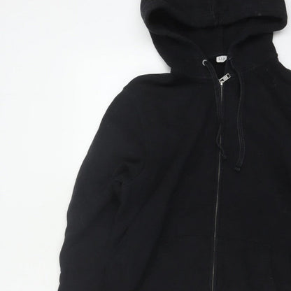 GAP Men’s Black L Full Zip Hooded Fleece Hoodie Pockets