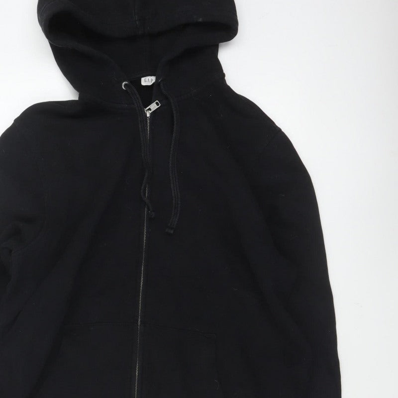GAP Men’s Black L Full Zip Hooded Fleece Hoodie Pockets