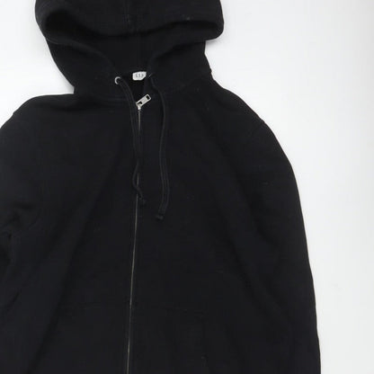 GAP Men’s Black L Full Zip Hooded Fleece Hoodie Pockets