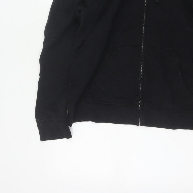 GAP Men’s Black L Full Zip Hooded Fleece Hoodie Pockets