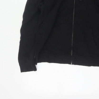 GAP Men’s Black L Full Zip Hooded Fleece Hoodie Pockets