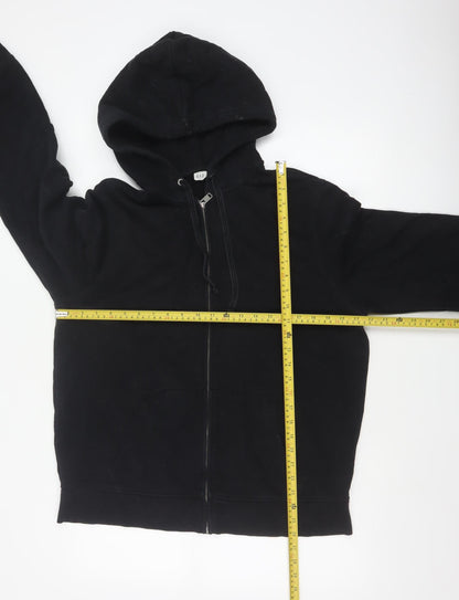 GAP Men’s Black L Full Zip Hooded Fleece Hoodie Pockets