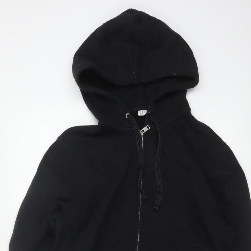 GAP Men’s Black L Full Zip Hooded Fleece Hoodie Pockets